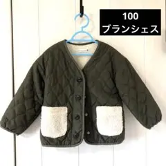 キッズ オリーブグリーン　100 秋　冬　ブルゾン　ユニセックス　ブランシェス