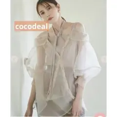 COCODEAL ココディール オーガンジーシャツ×ニットタンクトップSETのサムネイル