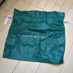 トミーヒルフィガー 不織布 ショップ袋 ギフト ショッパー　大　緑