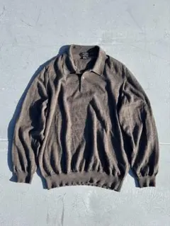 ニットポロシャツ 長袖 ポロシャツ