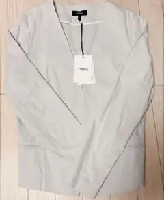 新品未使用 theory セオリーノーカラージャケット 定価55,000円前後