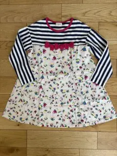 ニットプランナー トロワラパン KP 新品未使用 花柄ワンピース サイズ120のサムネイル