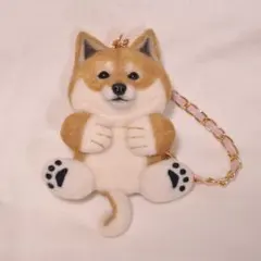 羊毛フェルト♡顔だけリアルな柴犬ちゃんバッグチャーム