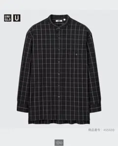 UNIQLO U フランネルオーバーサイズスタンドカラーチェックシャツ