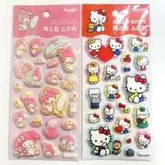 韓国限定　サンリオ　マシュマロシール　キティ　マイメロ　ぷっくり　シール
