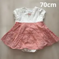 bebe ベビー ロンパース ワンピース ドット柄 70cm【6/4まで出品】