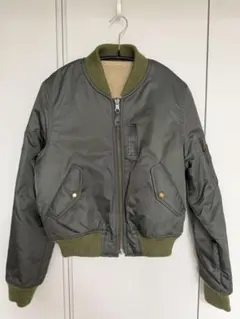 【美品】秋冬にオススメ！SLY リバーシブル MA-1 ボアジャケット カーキ