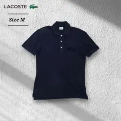 LACOSTEラコステ半袖ポロシャツビッグワニフェードネイビー茄子紺ユニセックス