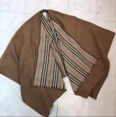BURBERRY ウール　ショール アイコンストライプ　ポンチョ