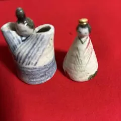 陶器 雛人形風 小物