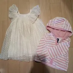 baby Gap ギャップ くま耳 フード付き パーカー ドレス ワンピース