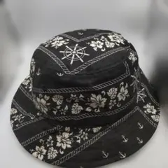 old STUSSY 入手困難 バケットハット ペイズリー柄 ブラック - メルカリ