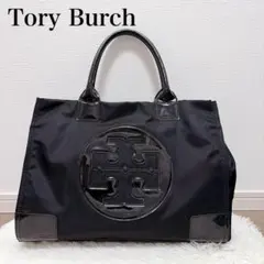 Tory Burch エラ トートバッグ ブラック ナイロン エナメル 大容量のサムネイル