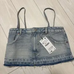 ZARA TRF デニムスカートエフェクト クローズドトップス