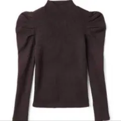 GRL M フリルショルダー レースアップ リブニット ボルドー