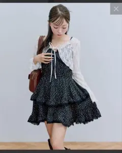 OLIVE des OLIVE チュニックキャミ ワンピース ブラック