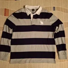 【美品】OVO RUGBY POLO グレー×ネイビーのサムネイル