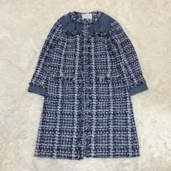 美品 グレースクラス ツイードコート JULES TOURNIER社 ビジュー