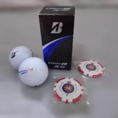 ミネベアミツミ　ブリヂストン TOUR B XS ボール 2個 マーカー２個のサムネイル