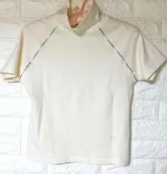 BURBERRY ハイネック 半袖Tシャツ オフホワイト　Lサイズ