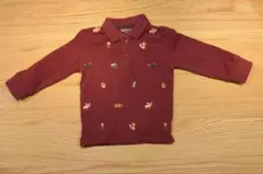 子供服 長袖 ポロシャツ 刺繍 80cm