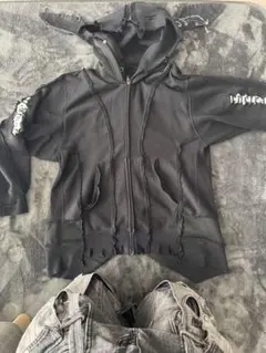 CHELSEAGARB チェルシーガーヴ パーカー ブラック USED加工 - メルカリ