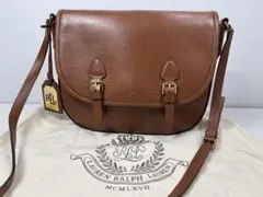Ralph Lauren ブラウンショルダーバッグ　テイト メッセンジャー　革