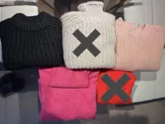 バイカラーニット