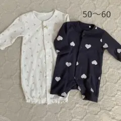 ベビー服　新生児　ロンパース　　50 60