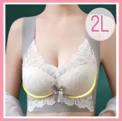 シームレスブラ 小さく見せるブラ ノンワイヤーブラ ナイトブラ 2L XL