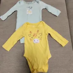 Carter's　長袖ロンパース ラマ　キリン 2点セット