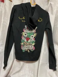 Ed Hardy ラインストーンパーカーブラック　☆匿名配送☆のサムネイル