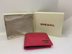 DIESEL ディーゼル 二つ折り財布 ピンク×グレー 箱付きのサムネイル