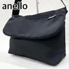 極美品✨アネロ ショルダーバッグ メッセンジャー フラップ ナイロン ブラック