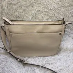 超美品★コールハーン レザーショルダーバッグ クリームアイボリー 斜め掛けOK