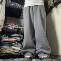 NIKE スウェットパンツ Y2K バギー グレー ストリート hip hop