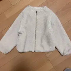 ラポシェビスキュイ　ボアブルゾン　ボアコート　モコモコ　ベージュ　130