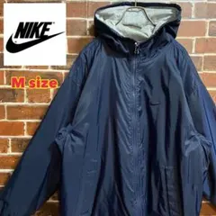 NIKE ナイキ ナイロンジャケット ドローコード ネイビー 刺繍 古着