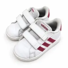 adidas キッズ スニーカー ホワイト ピンク 13cm