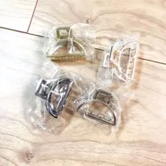 ヘア クリップ 髪留め 4個 アクセサリー 小さい バレッタ ゴールド ピンク