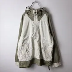 人気カラー　ナイキ　ハーフジップアノラックパーカー　ナイロンジャケット　00s