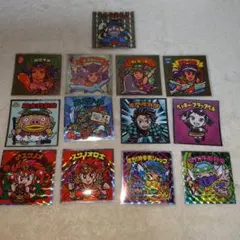 ビックリマンシール 　シャーマンカーン　アイス版　赤透け　＋　おまけ12枚セット