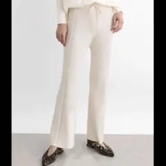 [新品]cloveニットリブパンツ白◆ヤマダヤ