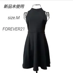 FOREVER 21 フォーエバー21 ブラックノースリーブワンピース Mサイズ