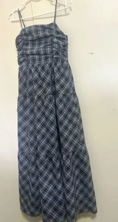 チェック柄キャミソールロングワンピース ナイスクラップ