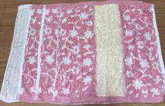 大判タオルハンカチ4枚組　花柄3枚　ストライプ1枚　水通し済み