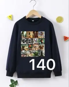 新品　イタリアンブレインロット　140 長袖　トレーナー　紺　ネイビー