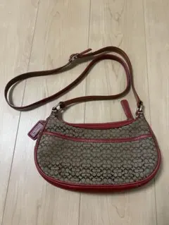 Coach ショルダーバッグ ブラウン/レッド