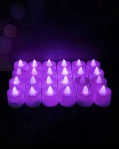 LEDキャンドル 24pセット 大容量 サプライズ 誕生日 紫