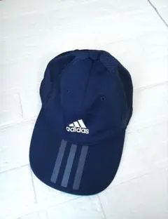 adidas キッズ キャップ 帽子 ネイビー 小学生 園児 OSFZ 3本線